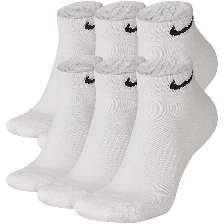 Nike 6 Pairs ankle neck socks - White