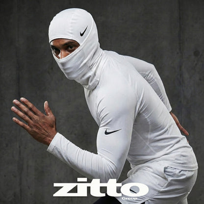 Nike Pro Hyperwarm Balaclava Hood Face Mask - White