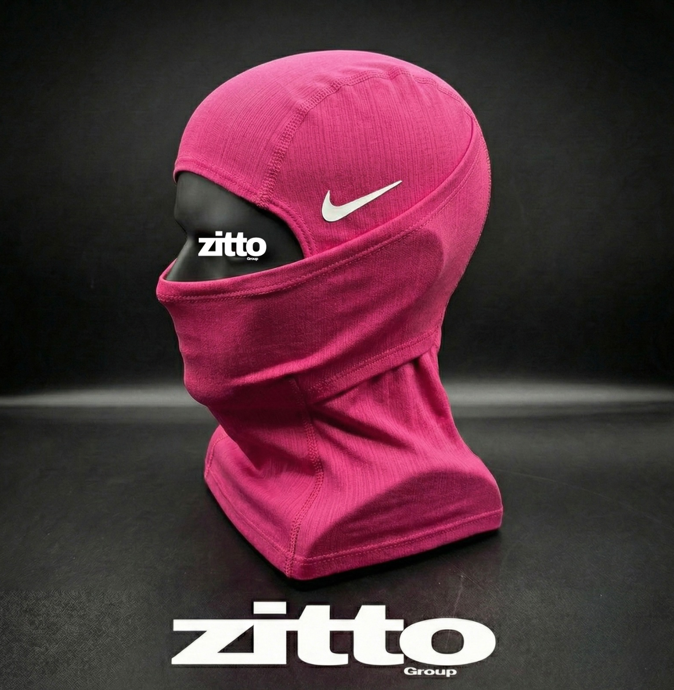 Nike Pro Hyperwarm Balaclava Hood Face Mask - Pink