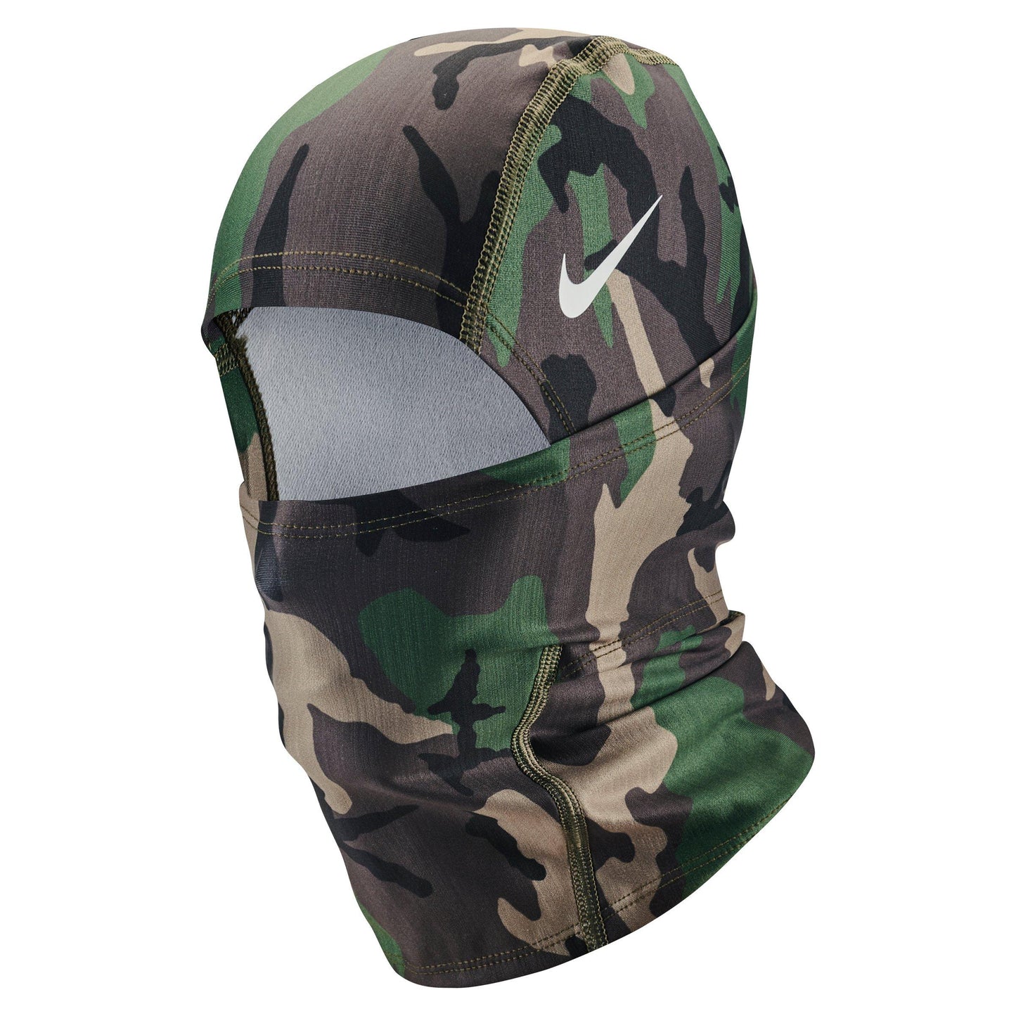 Nike Pro Hyperwarm Balaclava Hood Face Mask - Green Camouflage