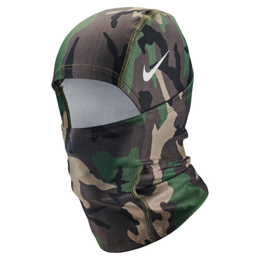 Nike Pro Hyperwarm Balaclava Hood Face Mask - Green Camouflage