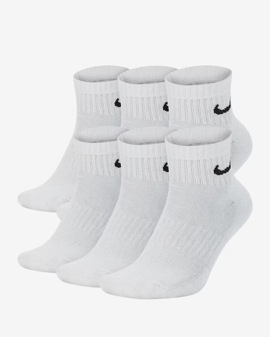 6 pairs Nike Everyday Plus Cushioned Training Ankle - White
