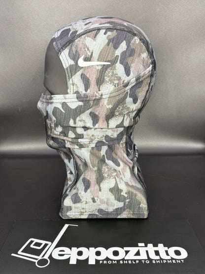 Nike Pro Hyperwarm Balaclava Hood Face Mask - Gray Camouflage
