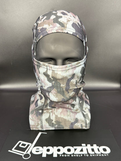 Nike Pro Hyperwarm Balaclava Hood Face Mask - Gray Camouflage