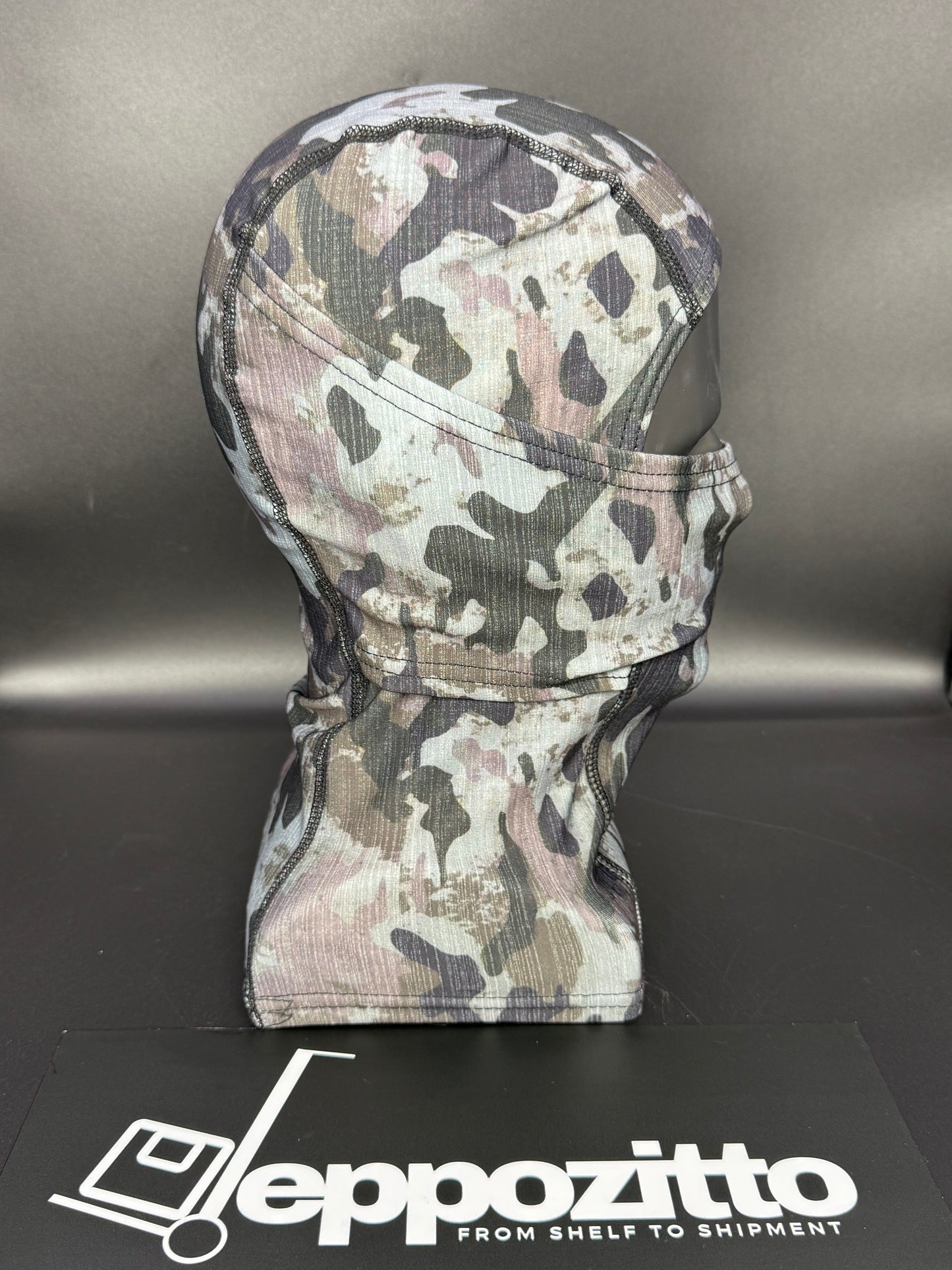 Nike Pro Hyperwarm Balaclava Hood Face Mask - Gray Camouflage