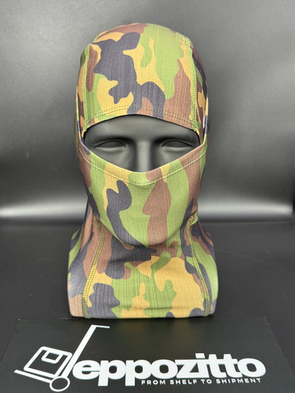 Nike Pro Hyperwarm Balaclava Hood Face Mask - Green Camouflage
