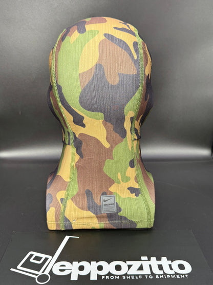Nike Pro Hyperwarm Balaclava Hood Face Mask - Green Camouflage
