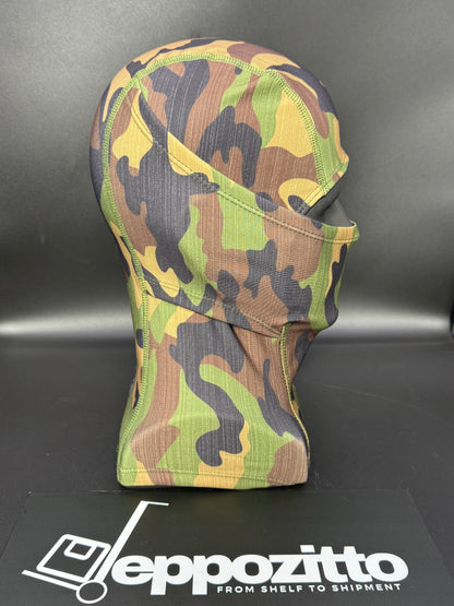 Nike Pro Hyperwarm Balaclava Hood Face Mask - Green Camouflage